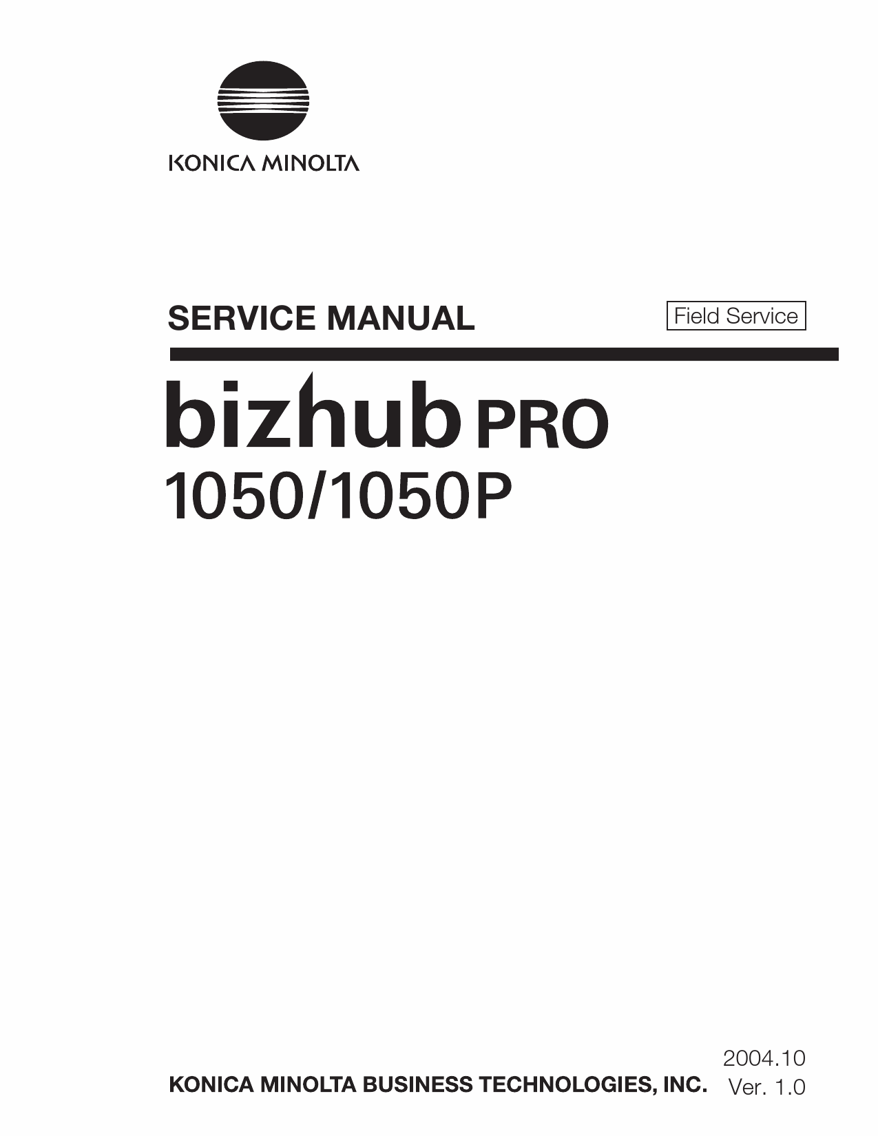 Konica-Minolta bizhub-PRO 1050 1050P FIELD-SERVICE Service Manual-1